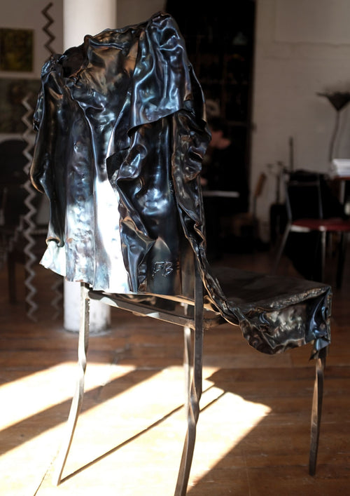 TROMPE L'OEIL TABLE AND CHAIR BY BARNABY LEWIS