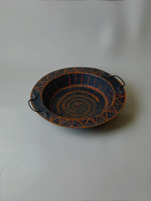 HAND PAINTED METAL DISH
