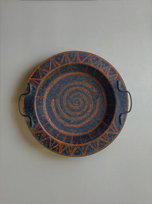 HAND PAINTED METAL DISH