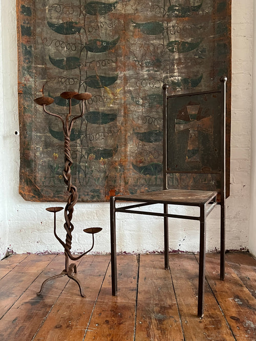 IRON KNOTTED CANDELABRA