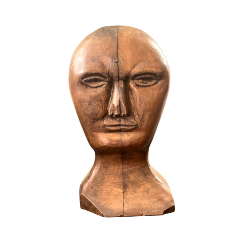 HAND CARVED WOODEN HEAD