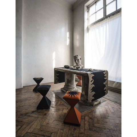 JERMAINE GALLACHER X VANDEHURD DIABOLO STOOL IN JET