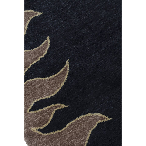 JERMAINE GALLACHER X VANDEHURD FIRE RUG IN ONYX