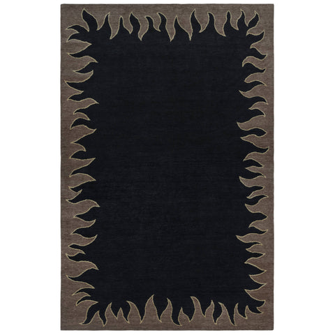 JERMAINE GALLACHER X VANDEHURD FIRE RUG IN ONYX