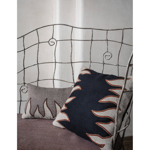 FLAME CUSHION IN EBONY