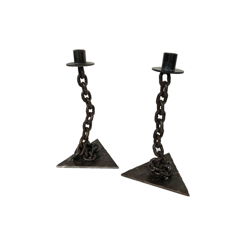 BEN BURGIS CHAIN CANDLESTICKS