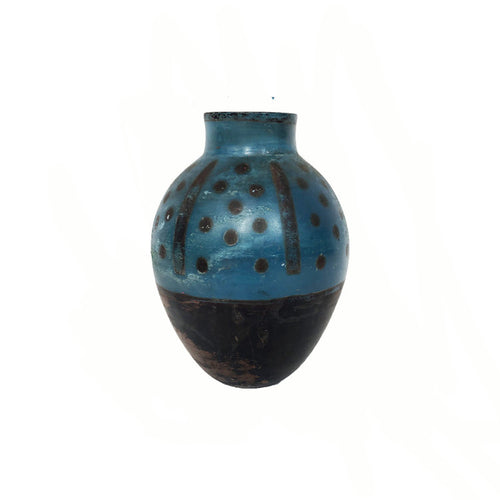 BLACK AND BLUE VASE
